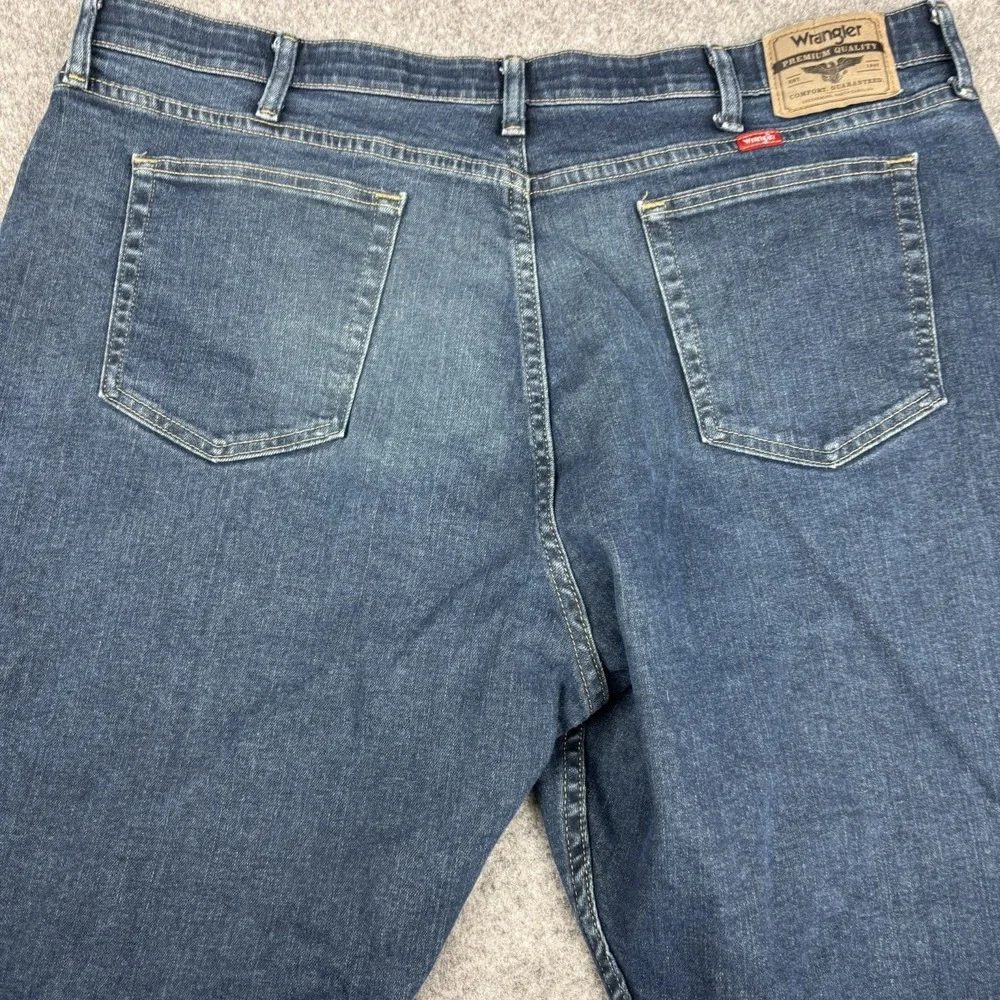 Wrangler Performance Series Jeans Mens 40x30 Dark Wash Straight Leg Stretch Blue